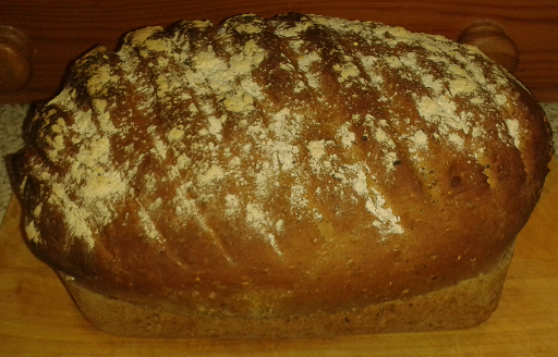A seeded loaf of bread